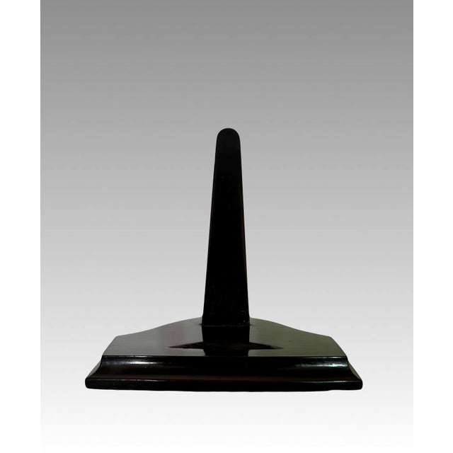 Antique Victorian English Solid Mahogany Plate or Bowl Display Stand For Sale - Image 4 of 5