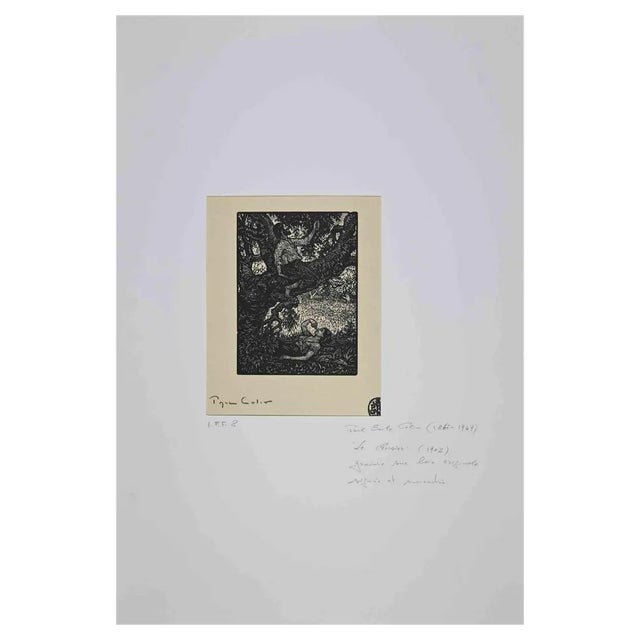 Paul Emile Coli, Le Cerisier, Woodcut, 1902 For Sale