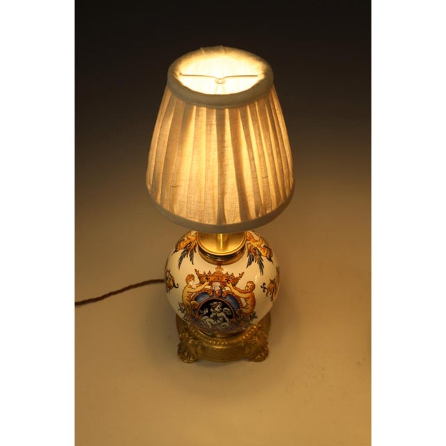 Ceramic Renaissance Revival Italian Majolica Table Lamps, 1890, Set of 2 For Sale - Image 7 of 18