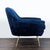 West Elm West Elm Phoebe Blue Velvet Lounge Chair With Gold Legs For Sale - Image 4 of 8
