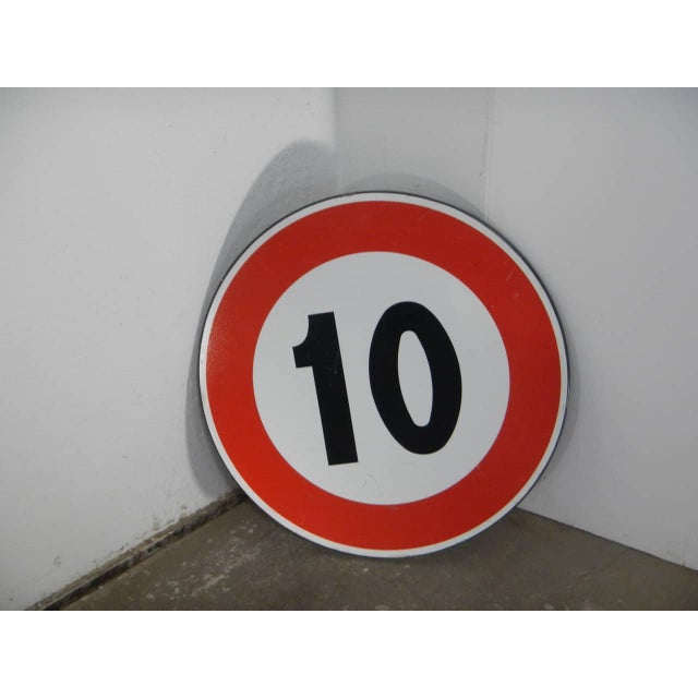 Black No Parking Road Sign, 1970 For Sale - Image 8 of 8