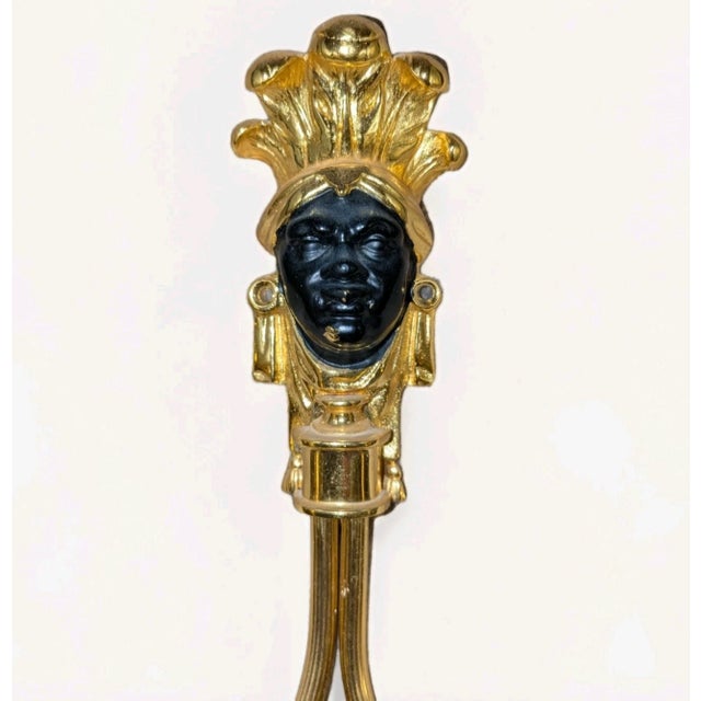 Traditional 1960's French Regency Gilt and Patinated Bronze Wall Sconce Maison Bagues a - Pair For Sale - Image 3 of 12