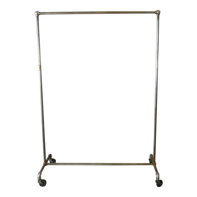 Vintage Rolling Garment Clothes Rack Chairish