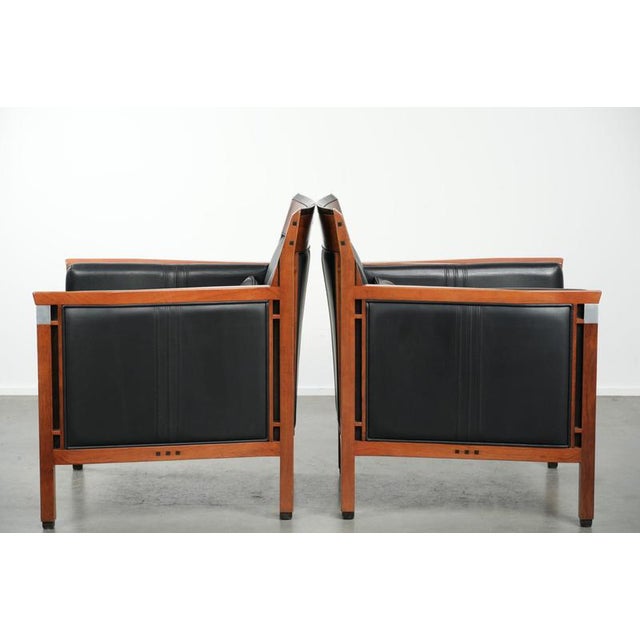 Art Deco Chairs in Black Leather from Schuitema, Set of 2 For Sale - Image 4 of 15