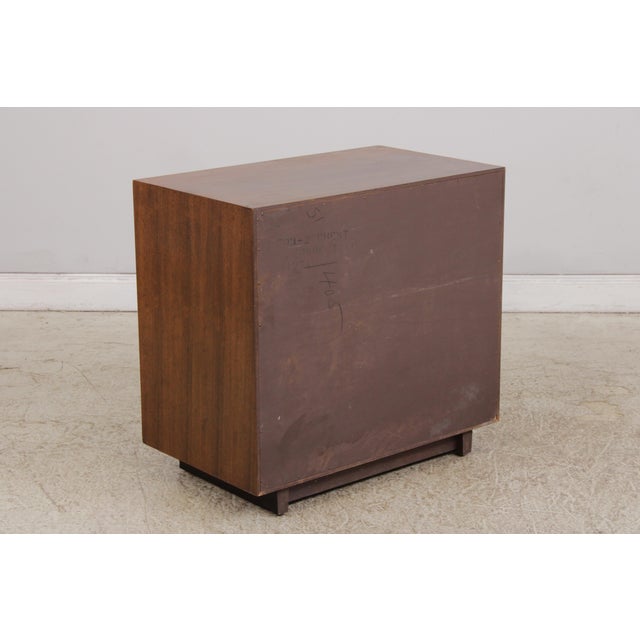 Drexel Perspective Mid Century Modern Walnut 4 Drawer Chest For Sale - Image 16 of 18