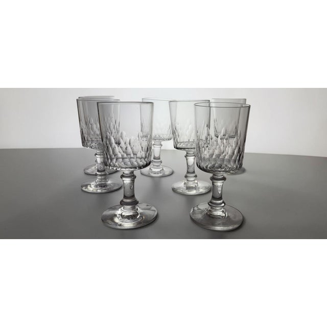 Champigny Richelieu Wine Glasses from Baccarat, 1920s, Set of 7 For Sale - Image 11 of 11