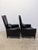 Giorgetti Umberto Asnago Black Leather Peggy Lounge Chairs for Georgetti, 1990s - A Pair For Sale - Image 4 of 18