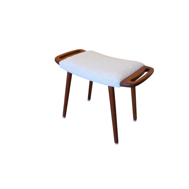 1970s Danish Teak Stool with Shaped Handles, 1960s For Sale - Image 5 of 10
