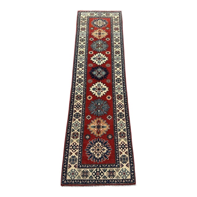 Handmade Afghan Oushak Runner Rug, Turkish Style For Sale