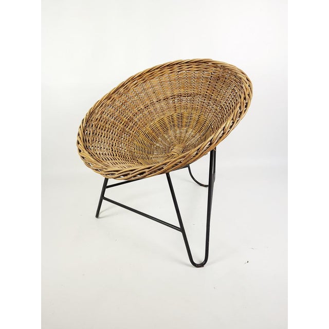 Vintage Wicker Armchair, 1970s For Sale - Image 4 of 12