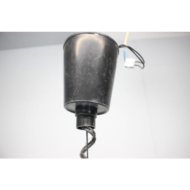 Gold Mid-Century Adjustable Plastic Pendant Lamp attributed to Meblo Guzzini, Italy, 1970s For Sale - Image 8 of 12