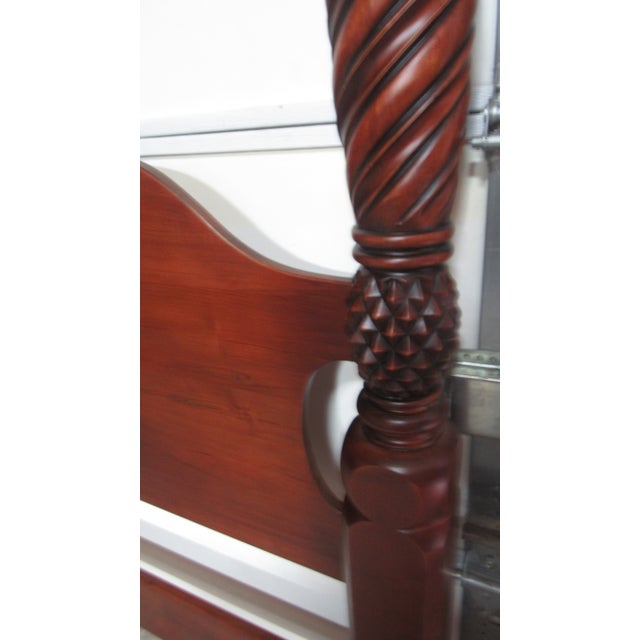 Wood 1980s Ethan Allen British Classics King Poster Bed Cherry For Sale - Image 7 of 8