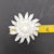 3d Ceramic Porcelain Flower Wall Decor Set - 5 Piece Mixed Floral Wall Hangings Peony Rose Daisy White For Sale - Image 12 of 12