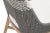 Contemporary Tapestry Grey Mahogany Dining Chair, White Speckle Stripe & Dove Rope For Sale - Image 3 of 13