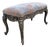 Panache Designs Carved & Silver Leafed Baroque Bench For Sale