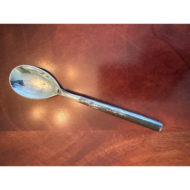 1980s Bob Patino Forged Steel Flatware Set– 6 Place Settings- 36 Pieces For Sale - Image 11 of 12