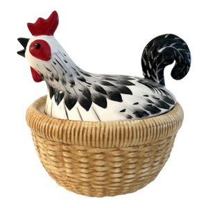Vintage French Country Nesting Chicken Bowl