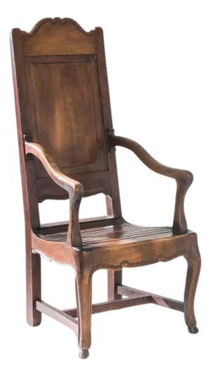 1900s French Wooden Armchair with Original Patina