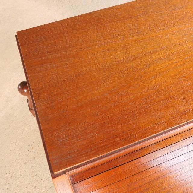 Wood Vintage Rolltop Desk, 1960s For Sale - Image 7 of 18