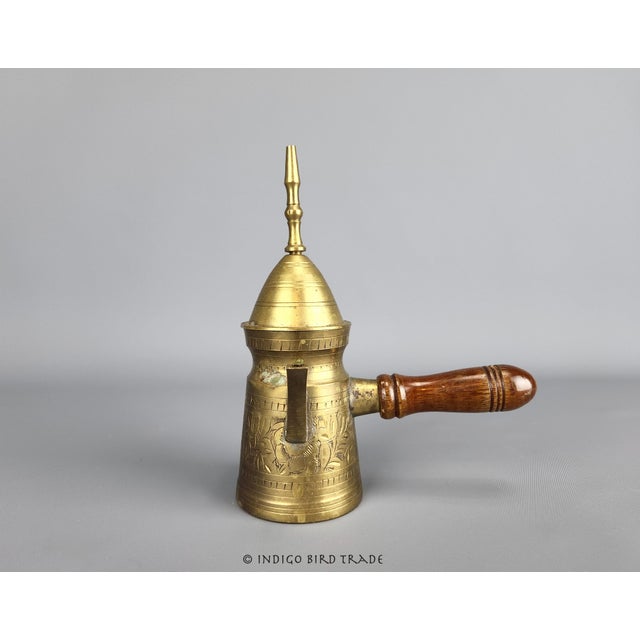 Vintage Middle Eastern Arabic Dallah Coffee Pot For Sale In Greenville, SC - Image 6 of 7