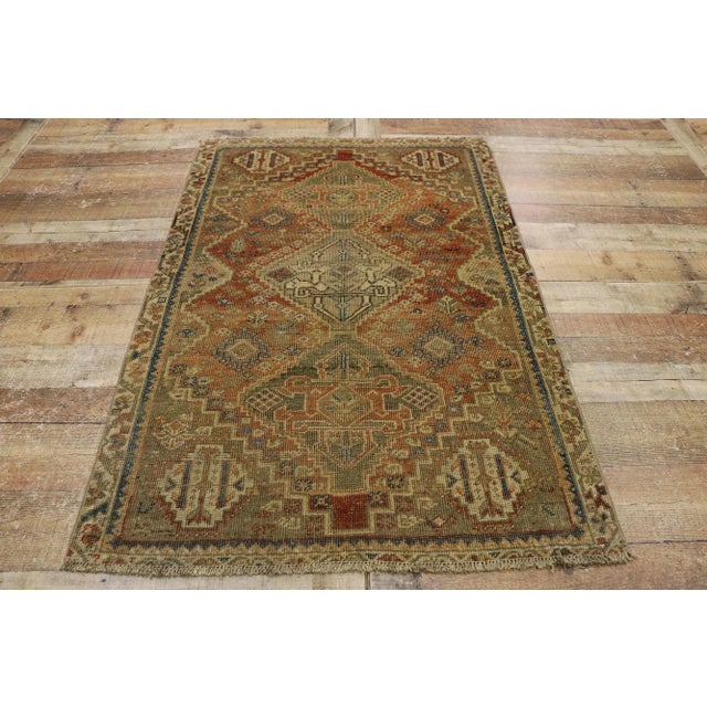 Textile Antique Persian Shiraz Rug - 03'04 X 05'00 For Sale - Image 7 of 10