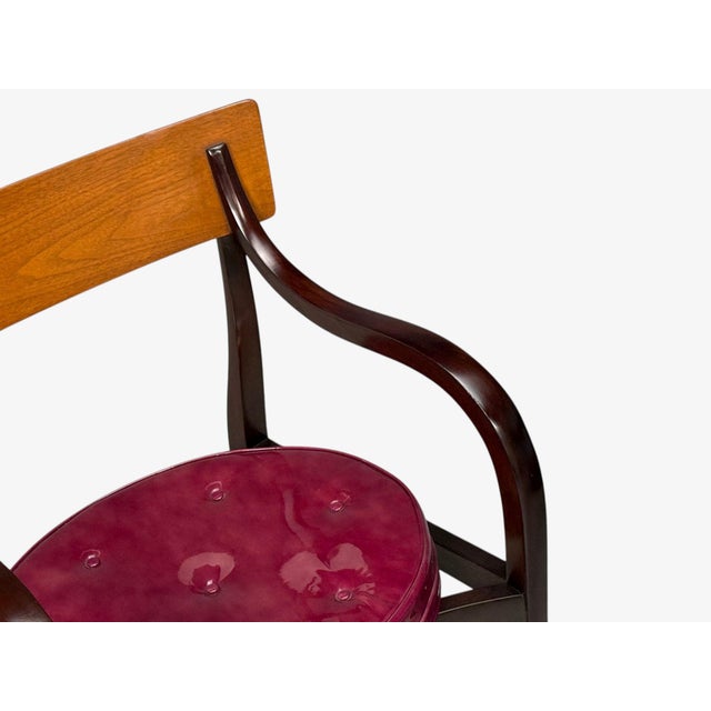 Wood Edward Wormley, Alexandria Armchairs, Mahogany, Walnut, United States, 1960s For Sale - Image 7 of 14