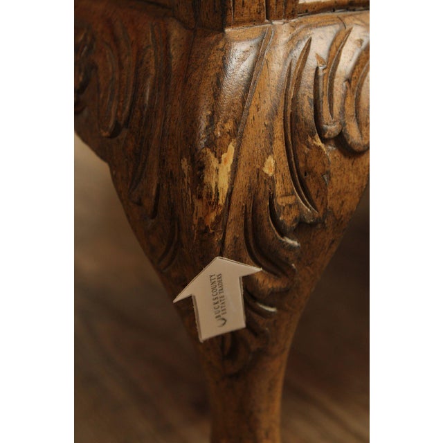 Georgian Style Pair of Wingback Armchairs and Ottoman For Sale - Image 10 of 18