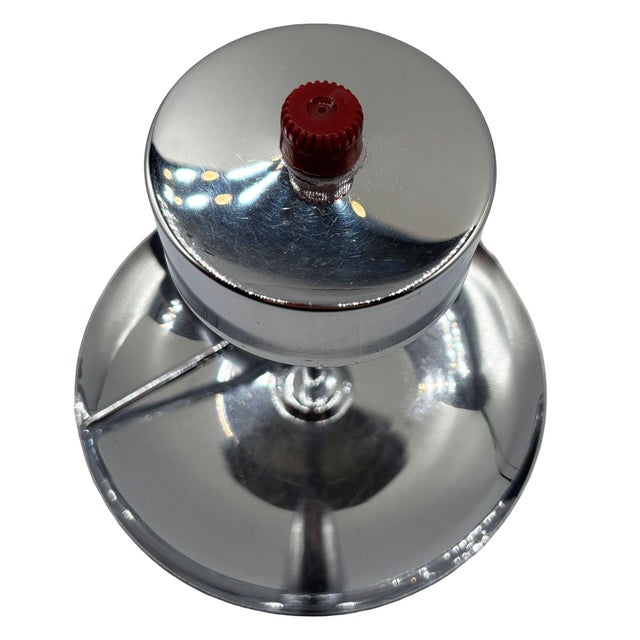 Early Mid 20th Century Chrome and Bakelite Ashtray W/ Pull-Match Dispenser For Sale - Image 4 of 9