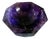 Antique Octagonal Amethyst Quartz Crystal Decorative Bowl For Sale