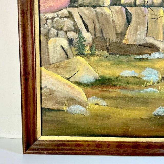 1972 Impressionist Rustic Landscape Original Oil Painting, ‘Old Wyoming’ by Kay Anthony For Sale - Image 6 of 15