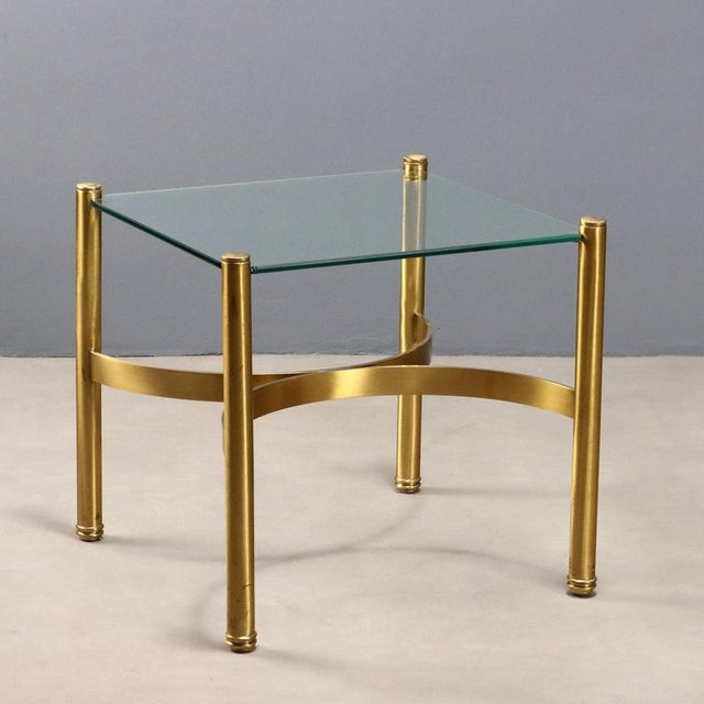 Brass Coffee Table with Glass Top, 1970s For Sale - Image 10 of 10