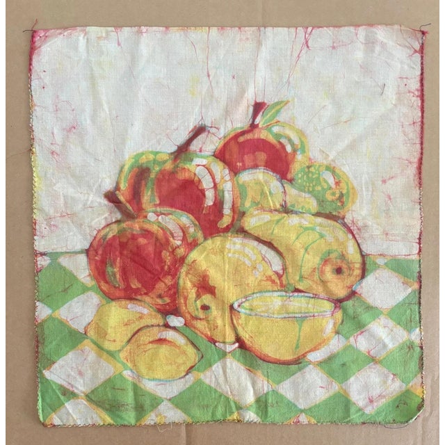 Up for sale is this gorgeous vintage batik on lightweight fabric - perfect for a pillow cover, or a nice frame. It is in...