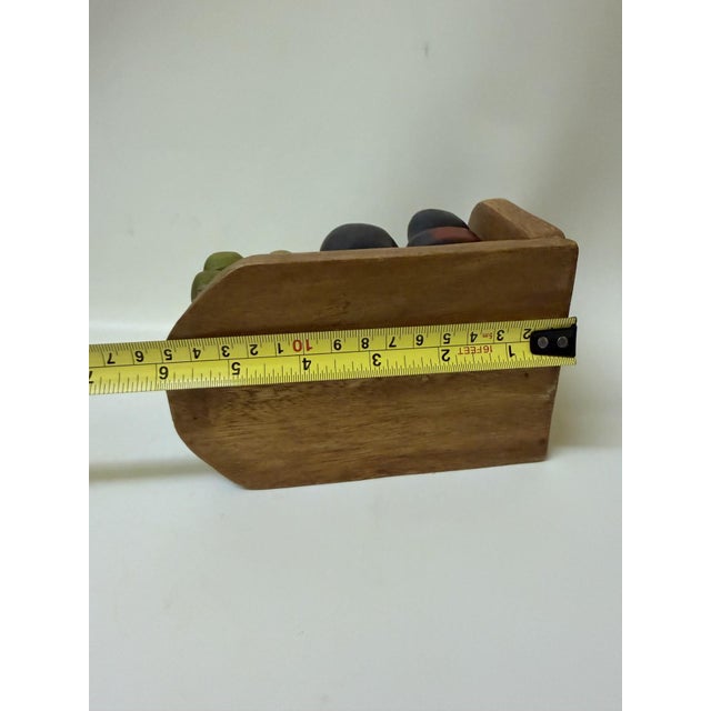 Vintage Mid-Century Modern Hand-Carved Fruit Bookends - A Pair For Sale - Image 11 of 11