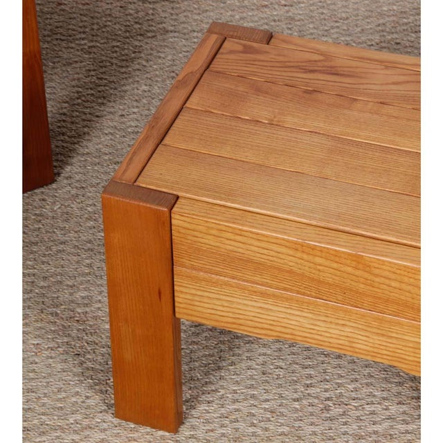 20th Century French Bedside Tables in Ash, Set of 2 For Sale - Image 3 of 6