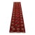 Turkmen Runner 2’6” X 9’7” Red Wool Vintage Tribal Hand-Knotted Oriental Rug For Sale