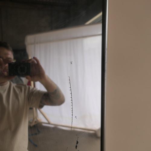 Silver Shield Mirror in Steel For Sale - Image 8 of 18