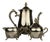 Vintage Metal Coffee Set, Italy, 1980s, Set of 3 For Sale