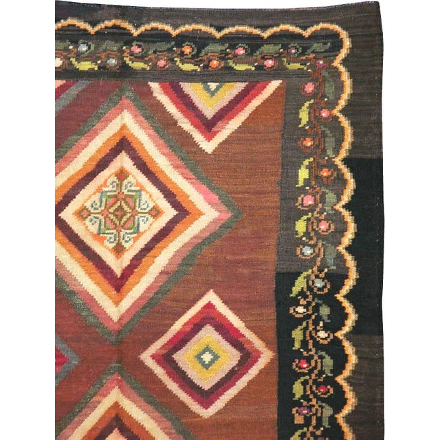 Tribal Galerie Shabab Collection Mid-20th Century Turkish Flatweave Kilim Rug For Sale - Image 3 of 10