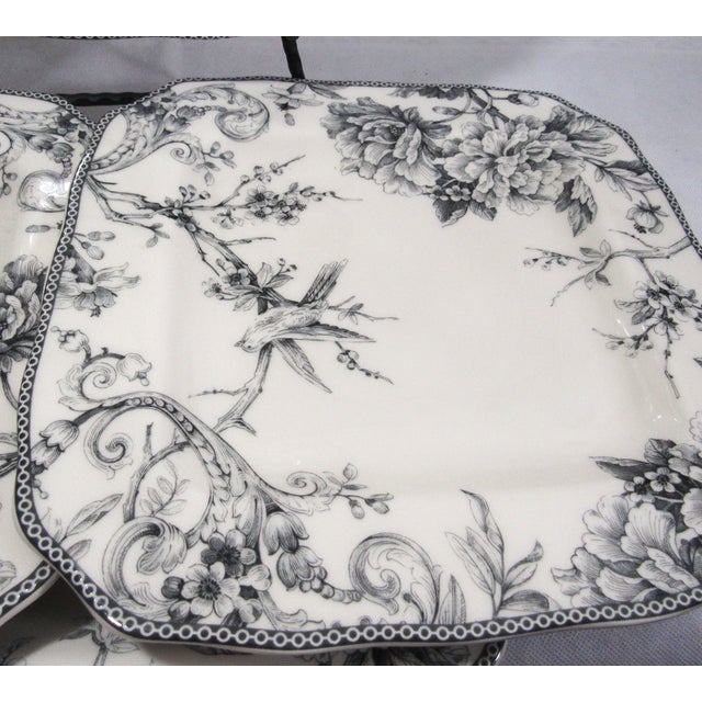 Ceramic Vintage 222 Fifth Adelaide Toile Print Dinner Plates For Sale - Image 7 of 11