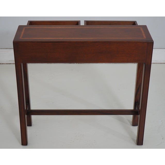 Mahogany Inlaid 2 Drawer Console Table For Sale - Image 15 of 17