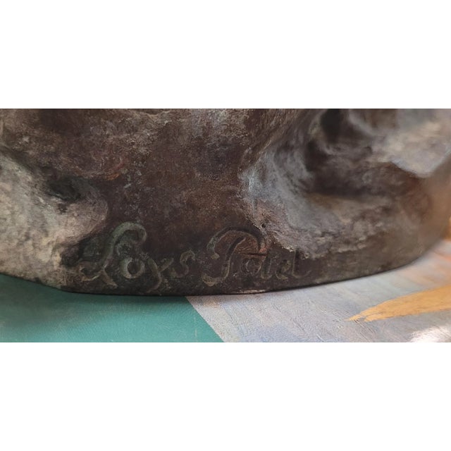 Antique Classical Bronze Statue of a Boy Slaying a Lion For Sale - Image 4 of 12