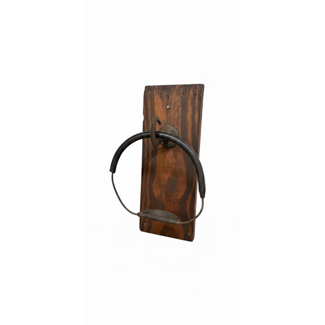 Rustic Vintage Railroad Lantern Wall Sconce on Rustic Wood Mounts (Pair) For Sale - Image 3 of 10