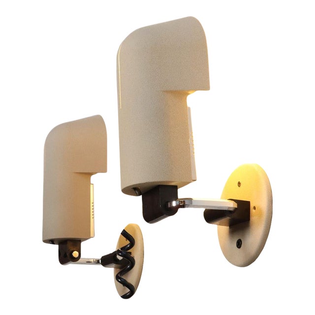 Pair of Vintage Italian "Pala" Wall Scones by Danilo & Corrado Aroldi for Luci For Sale