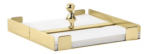 Omini Walkman Napkin Tray in Polished Brass by Stefano Giovannoni
