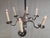 Rustic Antique Punched Tin Six-Arm Candle Chandelier, New Mexico, Spanish Colonial Style For Sale - Image 3 of 16
