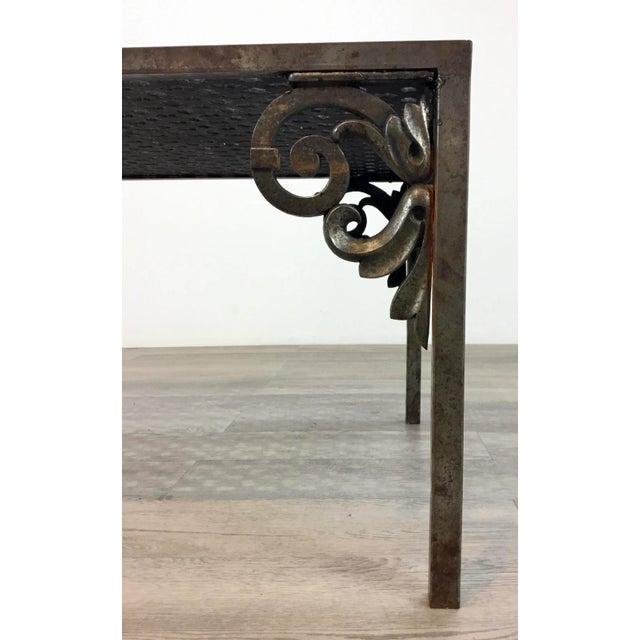 Transitional Transitional Cut Custom Iron Cocktail Table For Sale - Image 3 of 5