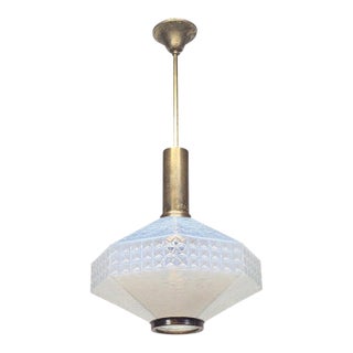 Rare 1960s Italian Murano Glass Pendant Lamp by Av Mazzega For Sale