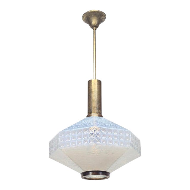 Rare 1960s Italian Murano Glass Pendant Lamp by Av Mazzega For Sale