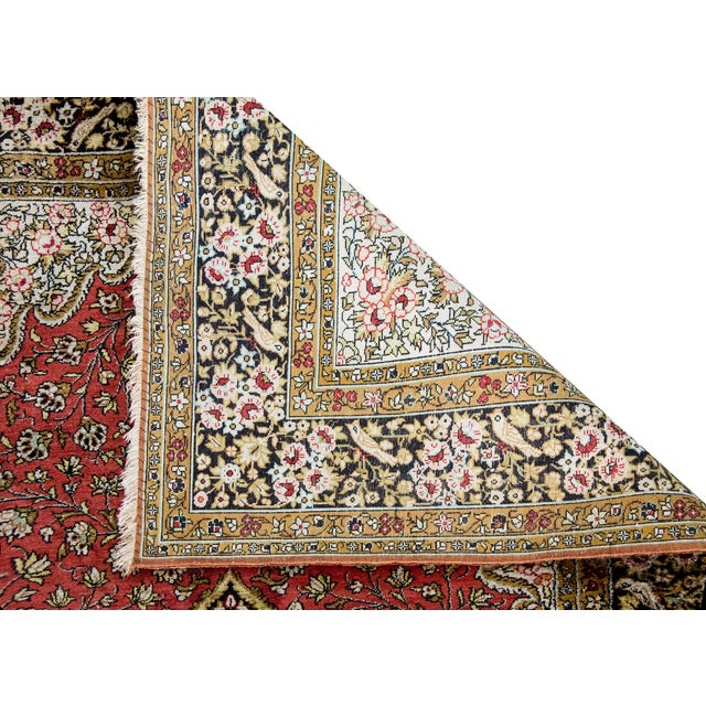 Late 20th Century Persian Silk Qum Rug For Sale - Image 12 of 13