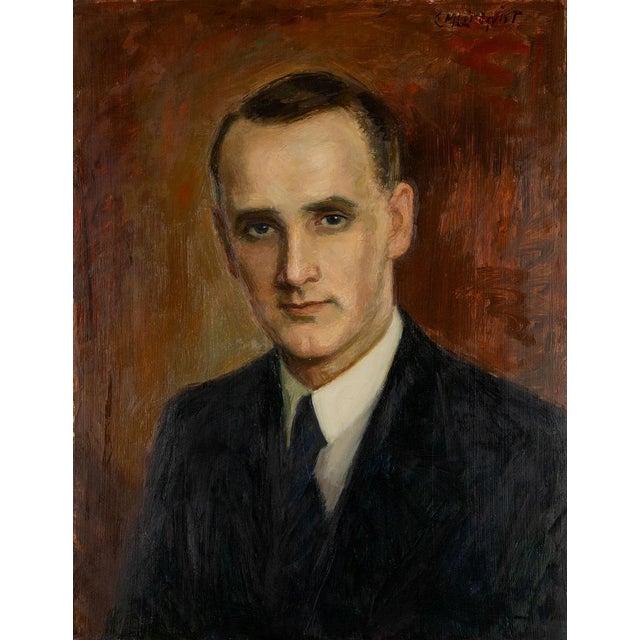 Carl Magnus Lindqvist, Portrait, 1960s, Oil on Panel, Framed For Sale - Image 11 of 18